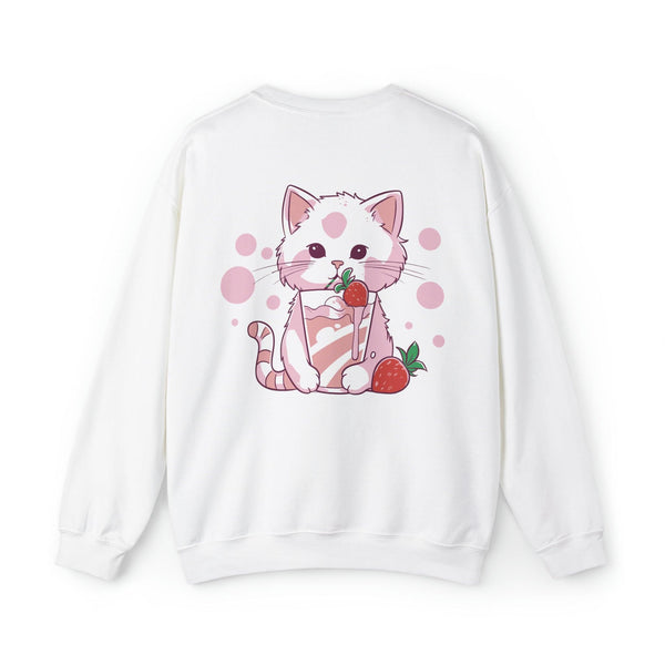 Strawberry Catshake Cute Unisex Sweatshirt