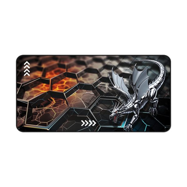 Metal Dragon Hexagon Matrix Desk Mat