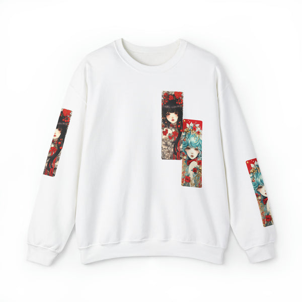 Patchwork Beautiful Maidens of the Holidays Anime Sweatshirt