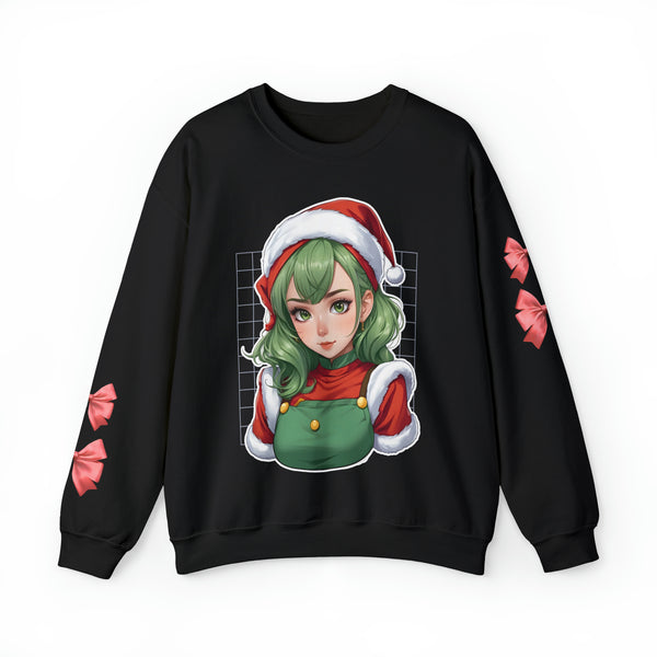 Happy Holidays Santa Anime Girl Sweatshirt
