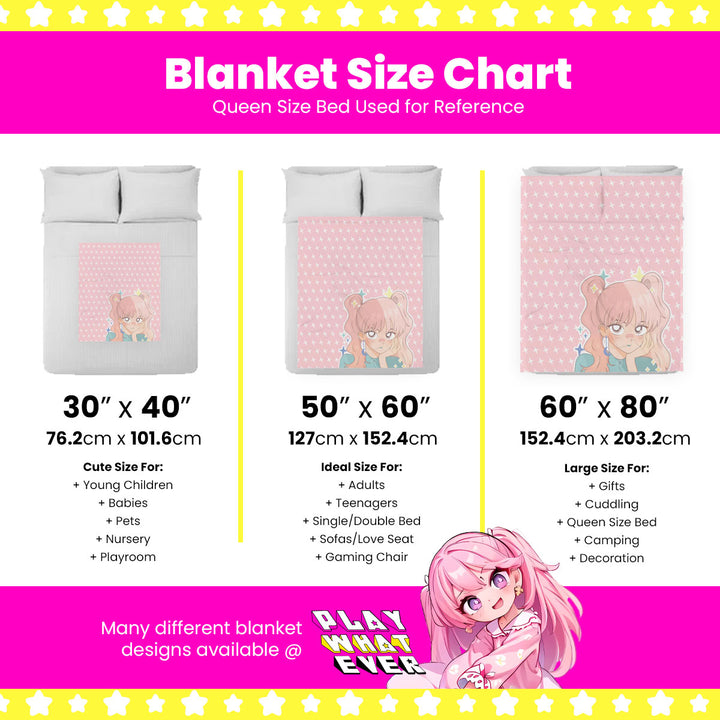 PlayWhatever Blanket Size Chart