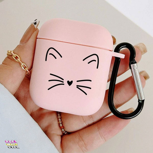 Chic Cat Pattern AirPods Case – Cute and Protective Accessory