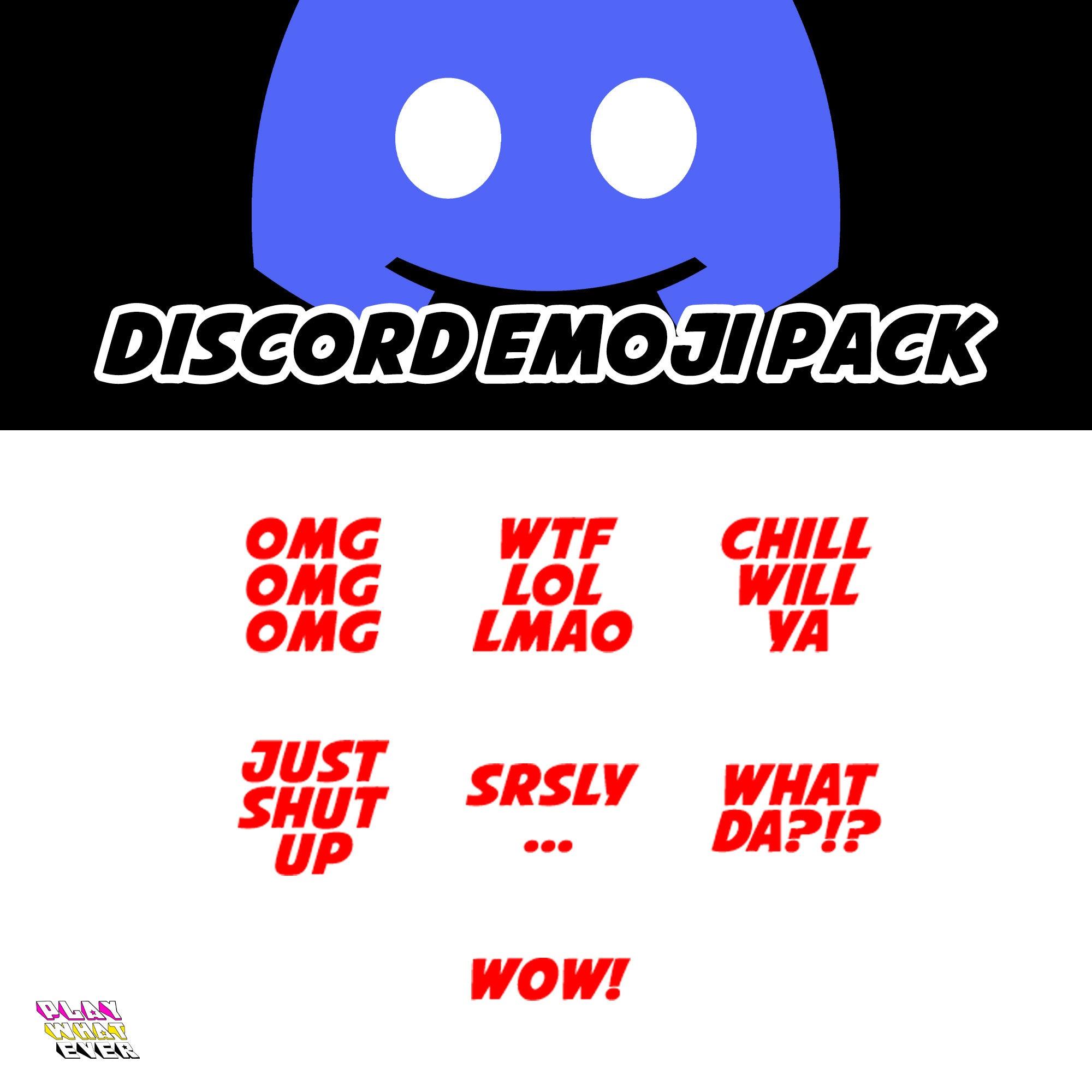 Red Text Slang Discord Emoji Pack – PlayWhatever