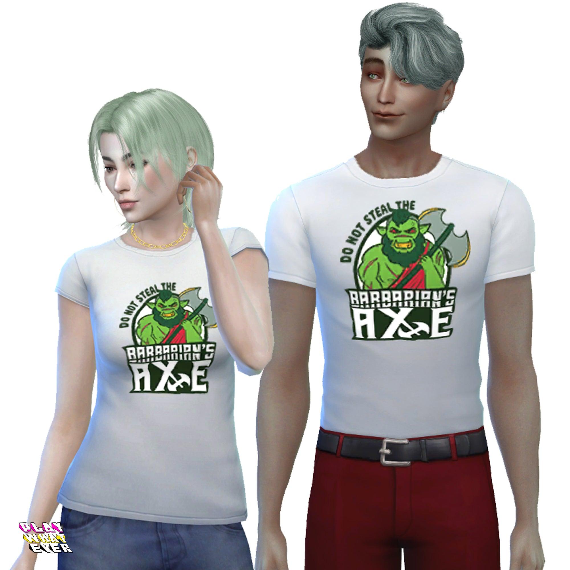 Sims 4 CC Barbarian Axe T-Shirt – PlayWhatever