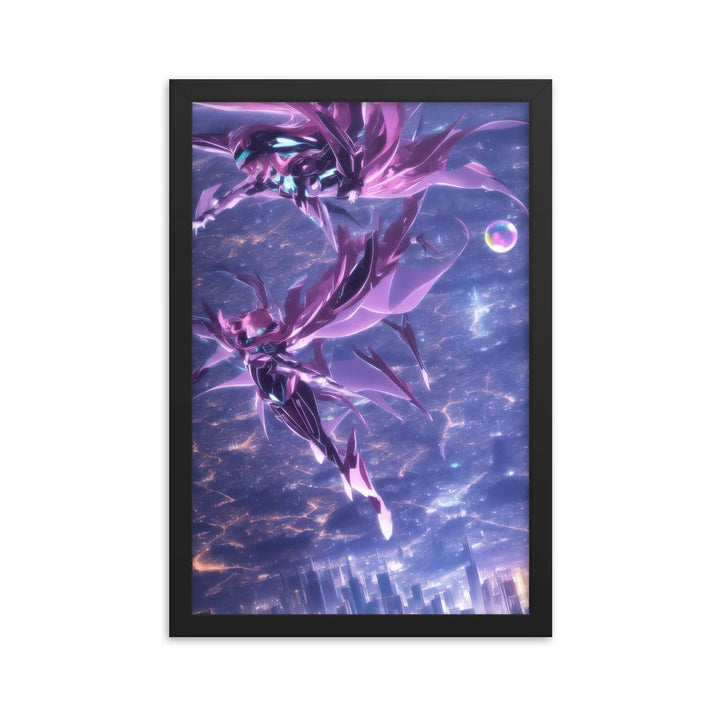 Purple Tinted Galaxy Anime Futuristic Poster - PlayWhatever