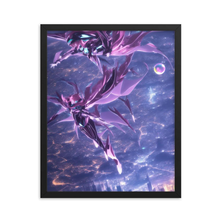 Purple Tinted Galaxy Anime Futuristic Poster - PlayWhatever