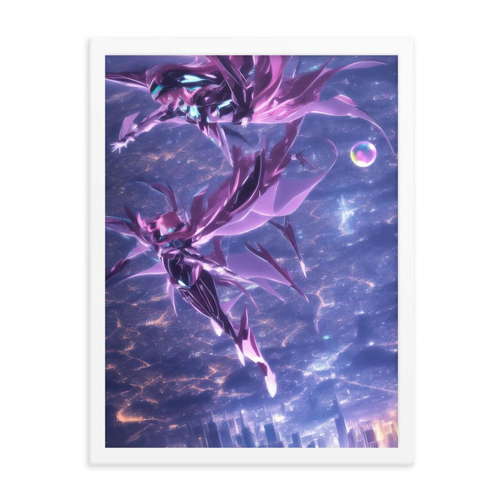 Purple Tinted Galaxy Anime Futuristic Poster - PlayWhatever