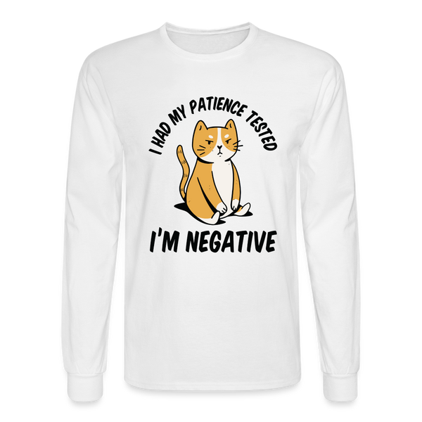 No Patience Grumpy Cat Long Sleeve T-Shirt - white