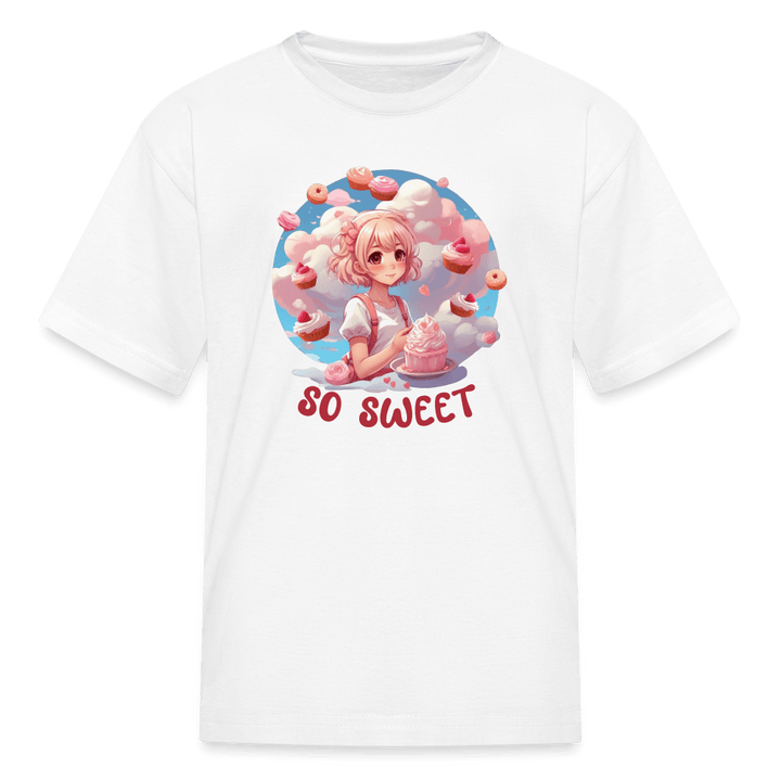 So Sweet Anime Desserts Kids' T-Shirt - white