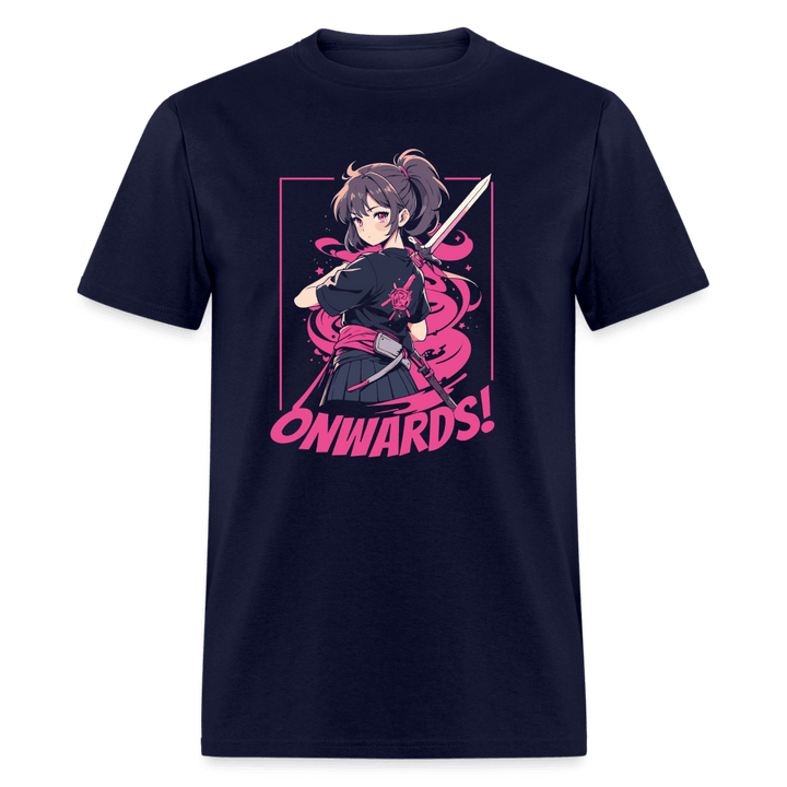 Onward! Anime Sword Girl Unisex T-Shirt - navy