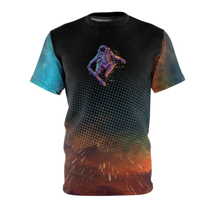 Skating Over The Nebula Astronaut Unisex Shirt - PlayWhatever