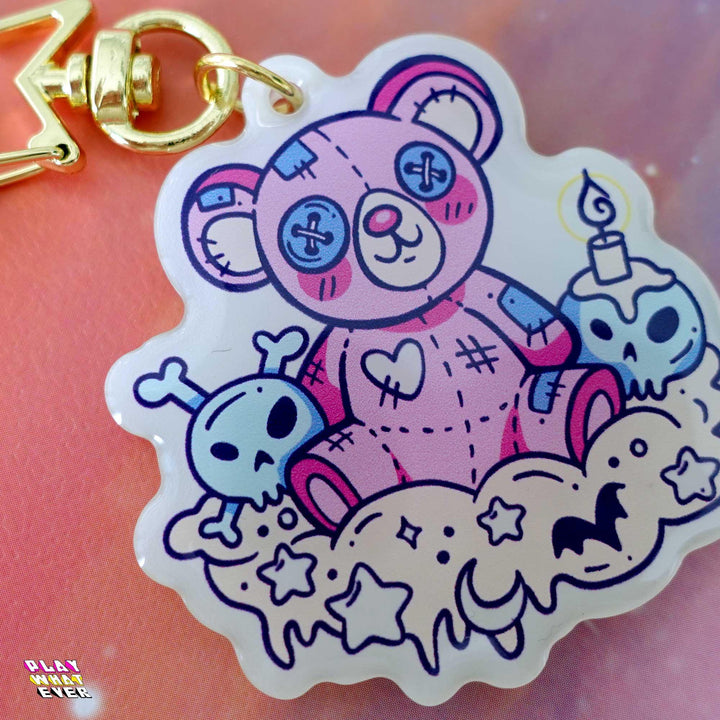 My Haunted Bear Glow In the Dark Keychain - PlayWhatever