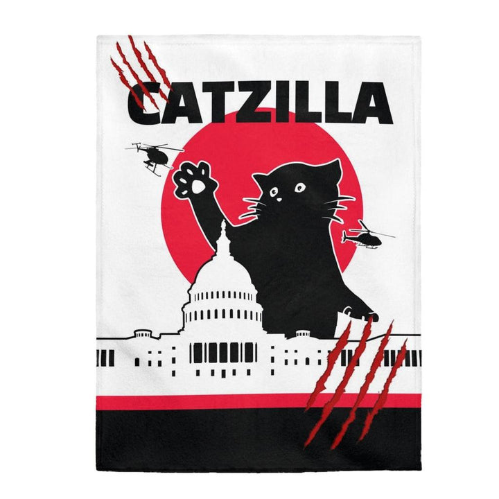 Catzilla Terror Halloween Blanket - PlayWhatever