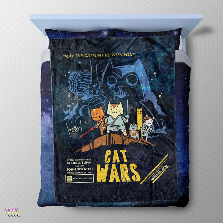 Cat Wars Galaxy Universe Blanket - PlayWhatever