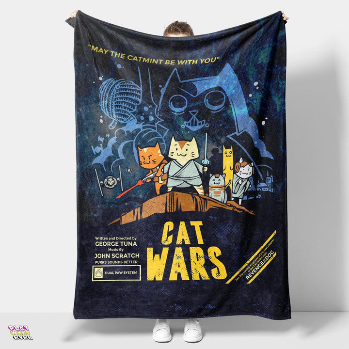 Cat Wars Galaxy Universe Blanket - PlayWhatever