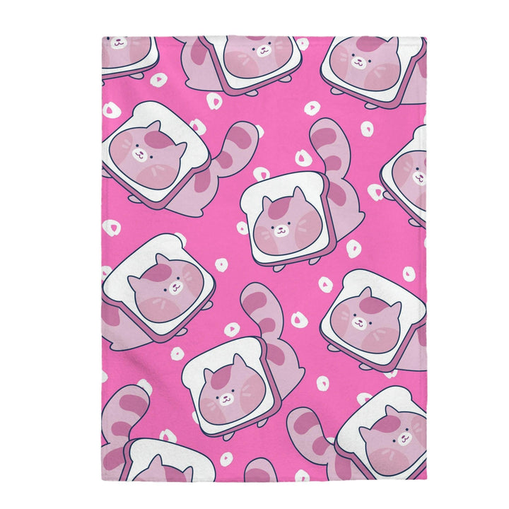 Cute Toast Kitten Velveteen Plush Blanket - PlayWhatever