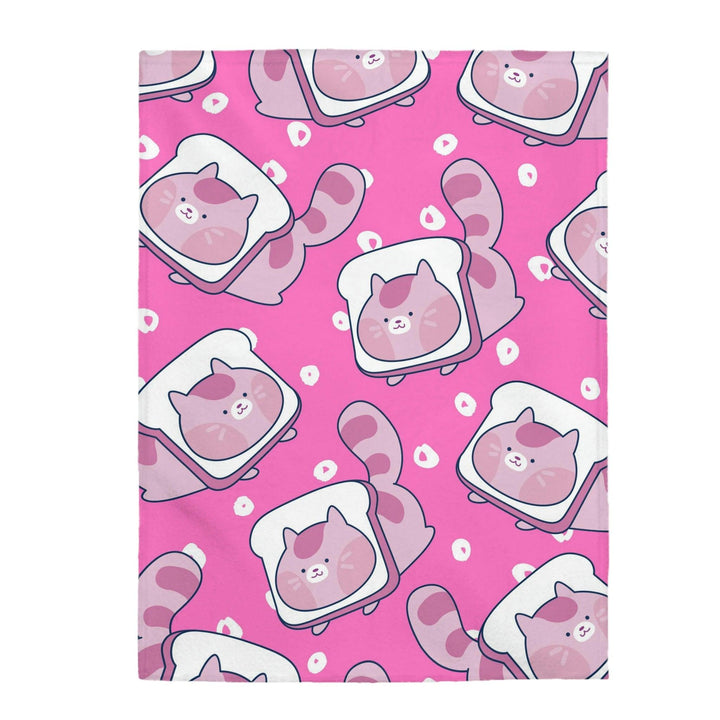 Cute Toast Kitten Velveteen Plush Blanket - PlayWhatever