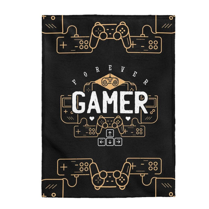 Forever Gamer Vintage Style Velveteen Plush Blanket - PlayWhatever