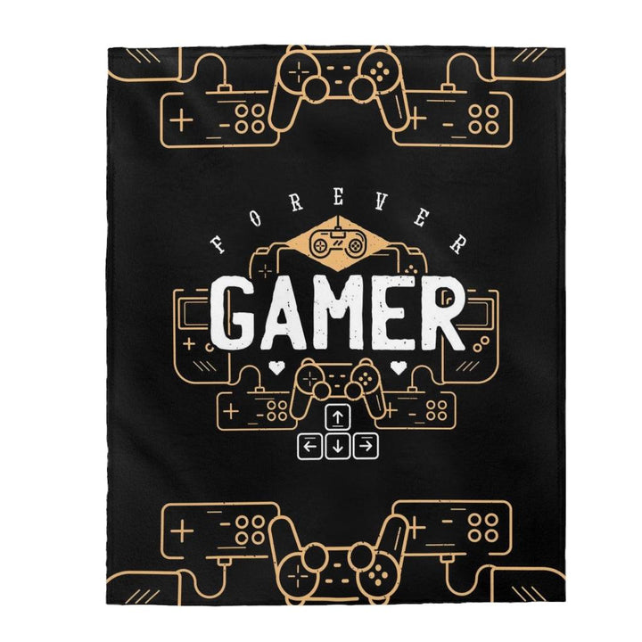 Forever Gamer Vintage Style Velveteen Plush Blanket - PlayWhatever