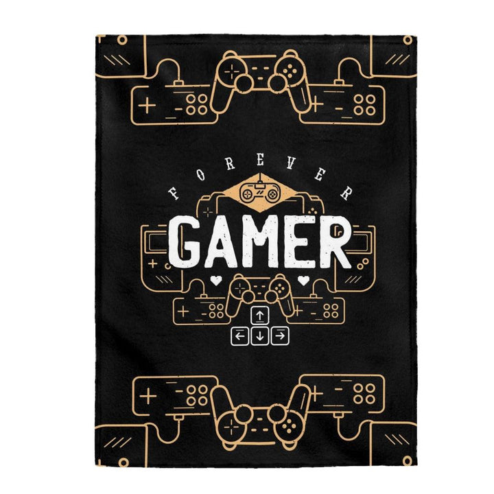 Forever Gamer Vintage Style Velveteen Plush Blanket - PlayWhatever