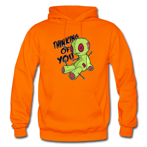 Thinking of You Voodoo Doll Funny Hoodie - orange