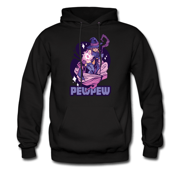 Pew Pew Magical Witch Hoodie - black