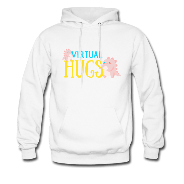 Virtual Hugs Cute Dinosaurs Hoodie - white