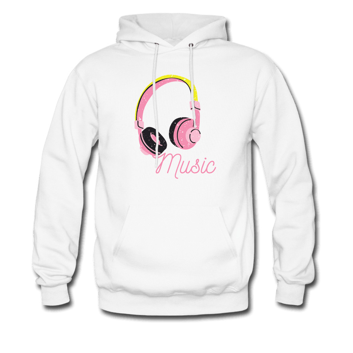 Music Is My Soul Hoodie - white