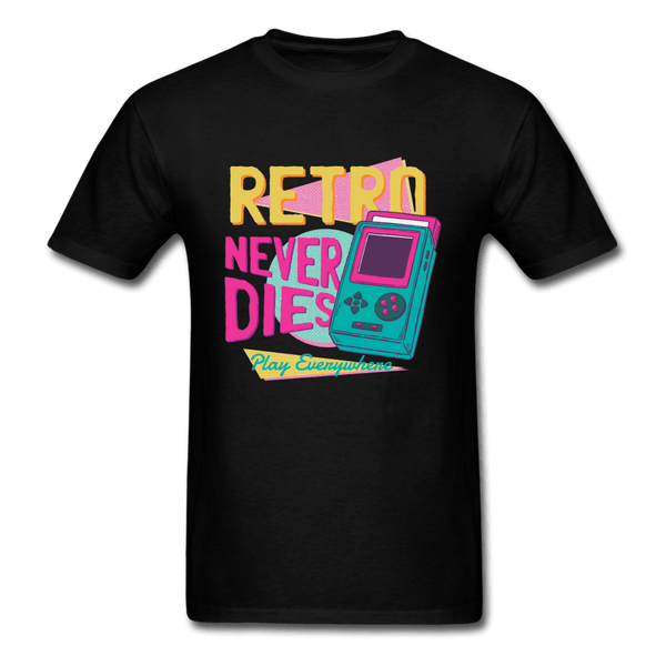 Retro Never Dies Play Everywhere Unisex T-Shirt - black