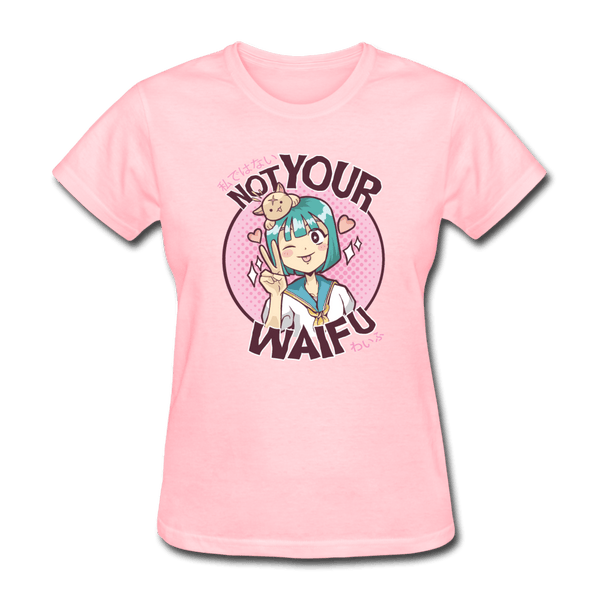 Not Your Waifu Anime Lady's T-Shirt - pink
