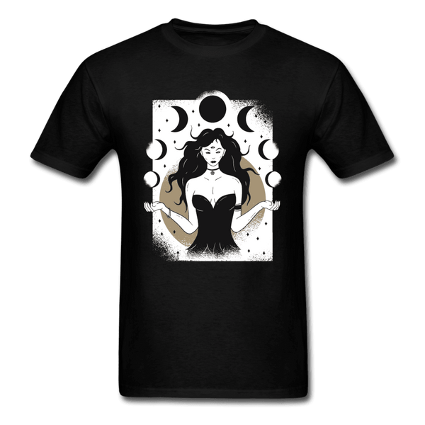 Black Moon Sorceress Unisex T-Shirt - black