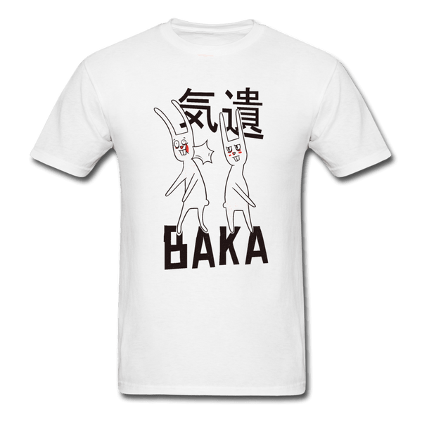 BAKA Slapping Rabbit Unisex T-Shirt - white
