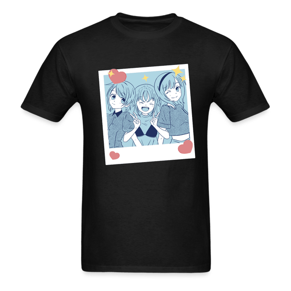 Friends are Forever Kawaii School Girls T-Shirt - black